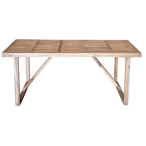 70.75" Brown Vintage Style Outdoor Dining Table