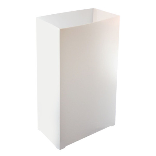 Set of 10 Traditional White Plastic Weather Resistant Luminaria Lantern Bags 10.5"