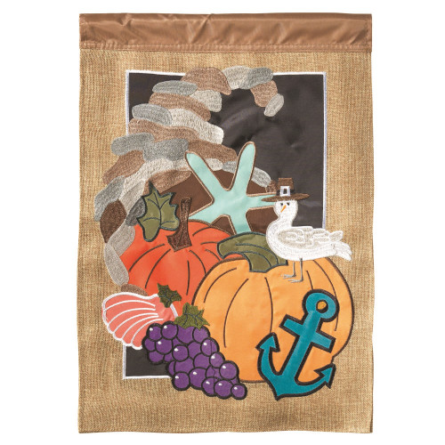 Nautical Harvest Basket Fruit Garden Flag 13" x 18"