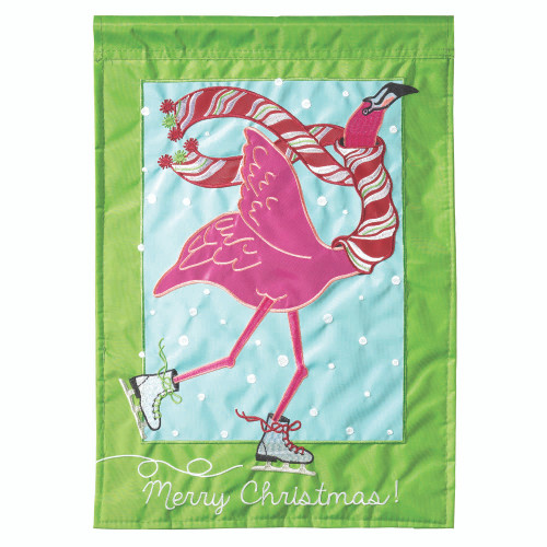 Pink and Blue Flamingo Rectangular Large Flag 42" x 29"