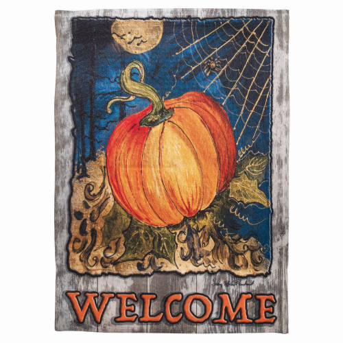18" x 13" Pumpkin "Welcome" Garden Flag