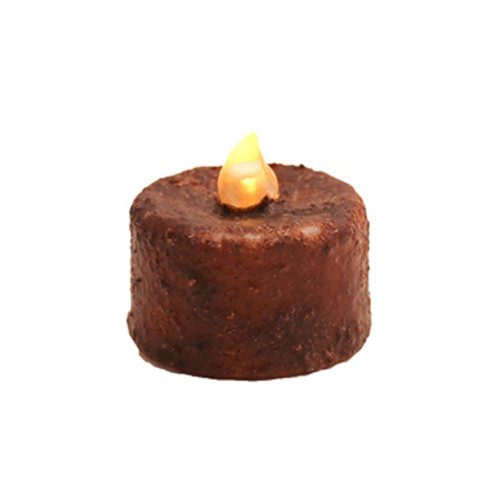 1.25" Brown Candle Tea Light with Timer