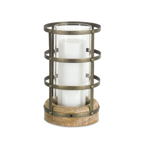 10" Metal Framed Candle Holder