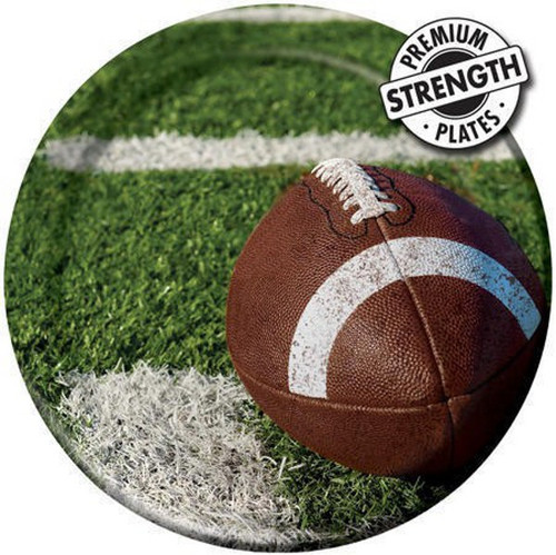 Club Pack of 96 Football Tailgating Round Party Dinner Paper Plates 9"