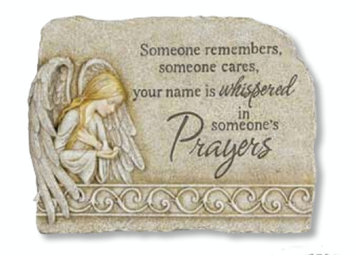 10.5" Religious Prayer Angel Outdoor Garden Cemetery Memorial Stone