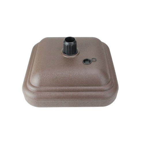 15" Brown Square Water or Sand Heavy Duty Outdoor Patio Umbrella Base-12 Liter