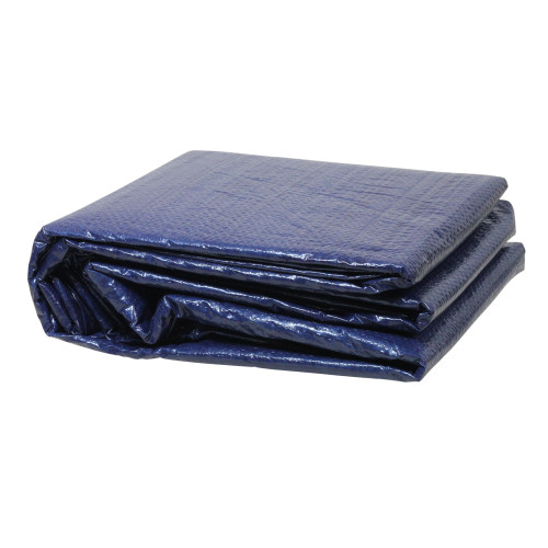 12.8' Blue Square Swimming Pool Ground Cloth