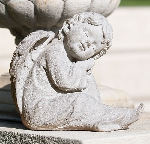 11" Inspirational Resting Cherub Angel Religious Spring Outdoor Garden Statue