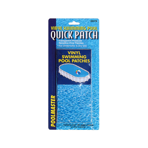 24" White and Blue Vinyl Swimming Pool "Wet" Patch Kit