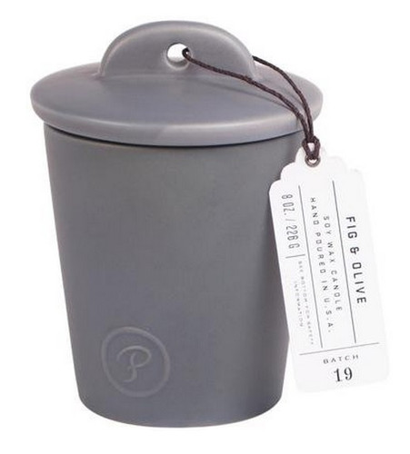 Paddywax Provisions Collection Fig & Olive Scented Soy Candle in Ceramic Jar 8 oz
