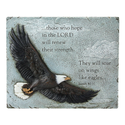 6" Joseph's Studio Eagle Wings Religious Verse Wall Plaque