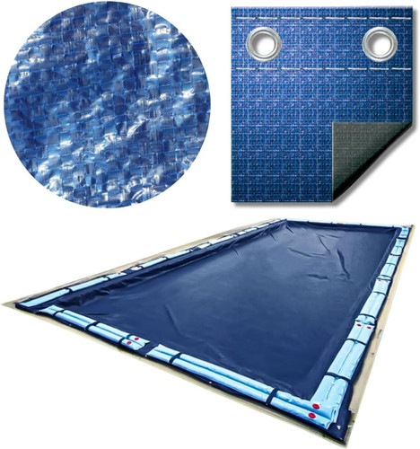 29' Blue Rectangular In-Ground Swimming Pool Winter Cover