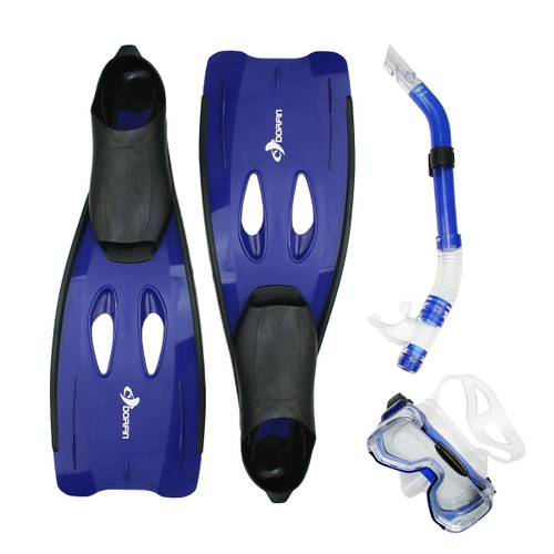 21" Blue Mondeo Teen/Young Swimming Pool Snorkeling Medium Set