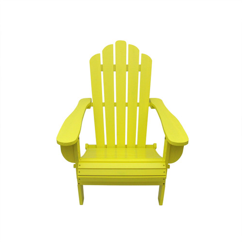 37.5" Yellow Folding Outdoor Patio Adirondack Chair