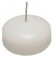 Club Pack of 12 Medium Round Unscented Pure White Floating Candles 2.5"
