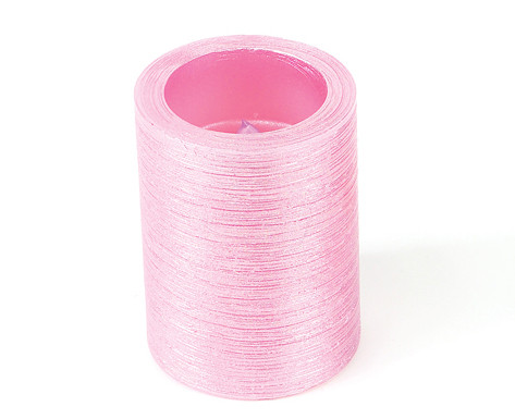 4" Pink Battery OP Flameless LED Wax Pillar Candle