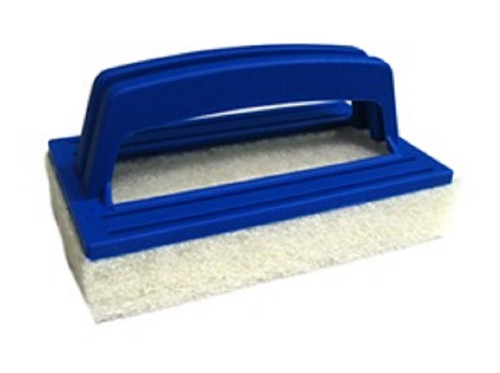 6" Blue Fine Grade Wall and Floor Pool Scrubber