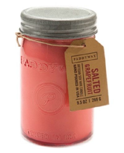 Paddywax Salted Grapefruit Soy Wax Scented Candle in Decorative Relish Jar 9.5 oz