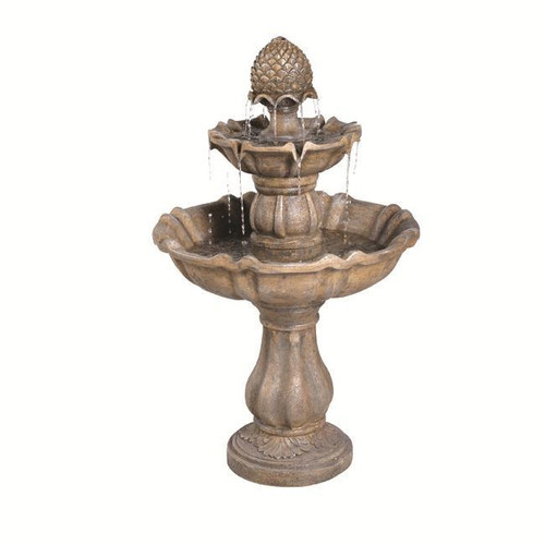 39" Classic Village Square Patella Outdoor Garden Water Fountain