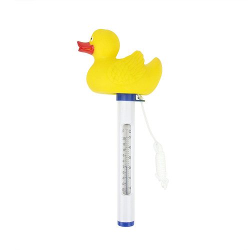 9.75" Yellow  Rubber Ducky Swimming Pool Floating Thermometer