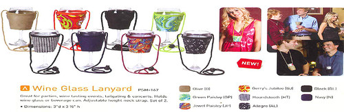 Pack of 4 Party Time Wine Glass & Beverage Holder Necklaces - Allegro Music Print