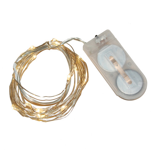 3ct Battery Operated Warm Clear 20 LED Micro Rice Christmas Lights - Silver Wire