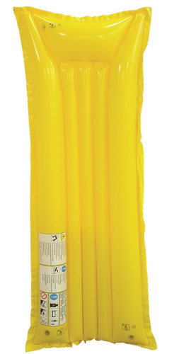 Inflatable Yellow Mattress Shaped Swimming Pool Lounge Raft, 72-Inch