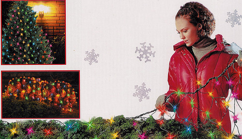 Set Of 150 Multi Color Net Style Christmas Lights 24 Square Feet #ES66-300