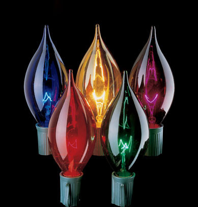 Set of 5 Multi-color Giant Candelabra C7 Replacement Christmas Lights #568001