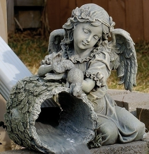 13" Joseph's Studio Angel Downspout Gutter Cover Garden Statue for Rain Gutters