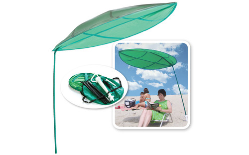 Sun Protection - 38" x 51" Portable Tropical Leaf-Shaped Beach Shade
