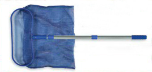 41" Blue and Sliver colored HydroTools Deep-Bag Pool Leaf Rake Skimmer with Expandable Handle