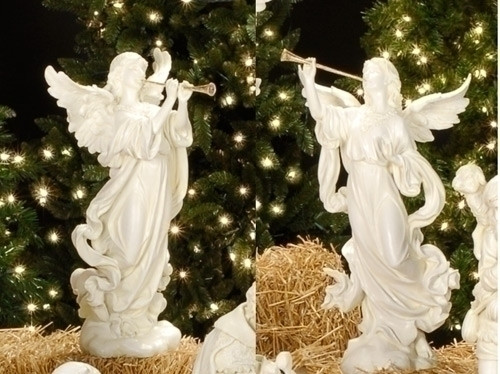 2-Piece Joseph's Studio Trumpeting Angels Outdoor Christmas Nativity Statue Set