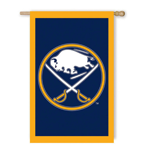 NHL Buffalo Sabres Hockey Sports Blue & Gold Outdoor Garden Flag 44" x 28"