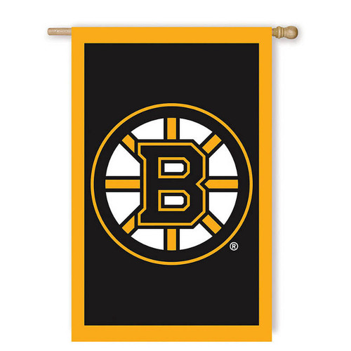 NHL Boston Bruins Hockey Sports Yellow & Black Outdoor Garden Flag 44" x 28"