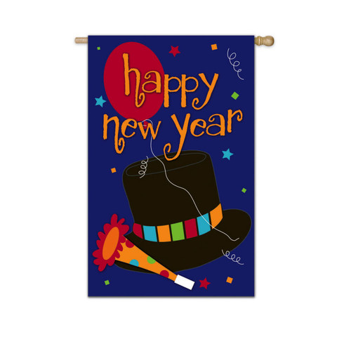 Happy New Year Outdoor Flag 43" x 29"
