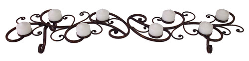 39" Wrought Iron Flowing Scrollwork Table Candle Holder