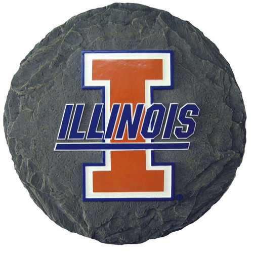 NCAA Football University of Illinois Fighting Illini Garden Stone 13.5"