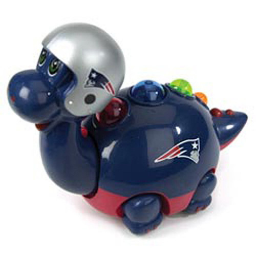 NFL New England Patriots Light Up Animated Children's Toy Dinosaur 9.25"