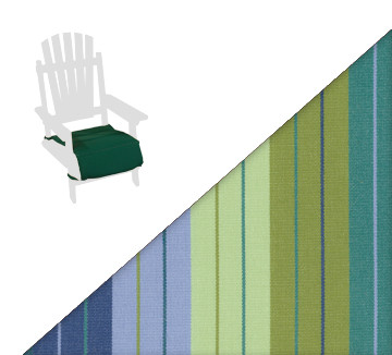 18" Natural Cedar Outdoor Kid's Adirondack Chair Seat Cushion -Limelite Stripes