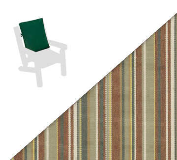 16" Natural Cedar Kid's Outdoor Chair Back Cushion - Autumn Stripes