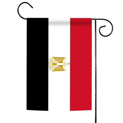 Red and Black Egypt Outdoor Garden Flag 18" x 12.5"