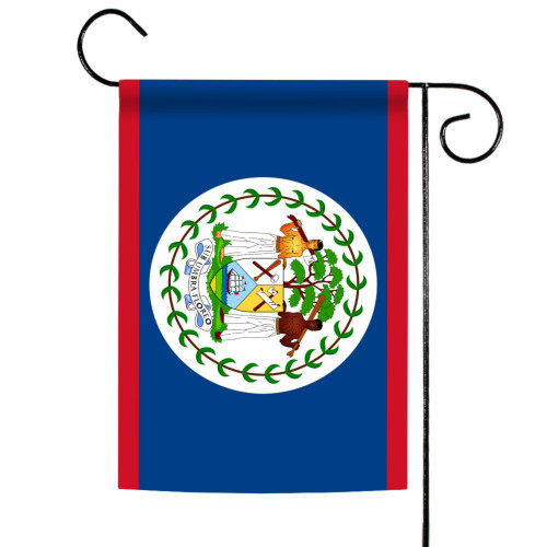 Red and Blue Belize Outdoor Garden Flag 18" x 12.5"