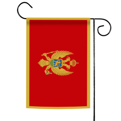Red and Gold Montenegro Outdoor Garden Flag 18" x 12.5"
