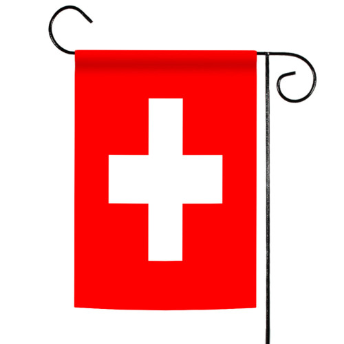 Red and White Switzerland Outdoor Garden Flag 18" x 12.5"