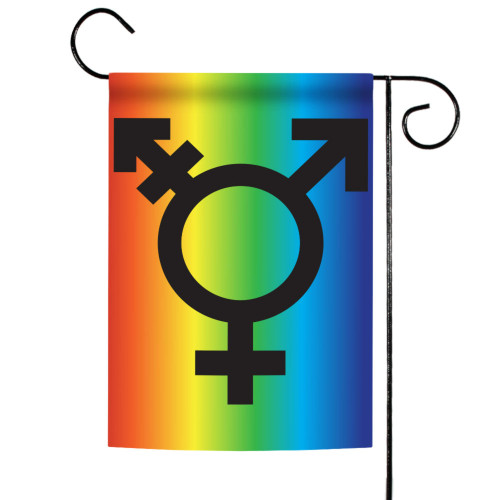 Pride Transgender Symbol Outdoor Garden Flag - 18" x 12.5"