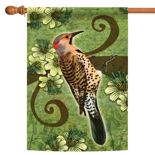 Brown and Orange Flicker Rectangular Outdoor Large House Flag 28" x 40"