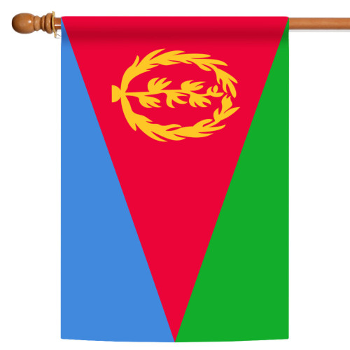 Green and Red Eritrea Outdoor House Flag 40" x 28"
