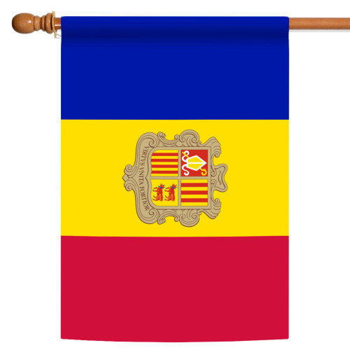 Yellow and Red Andorra Outdoor House Flag 40" x 28"