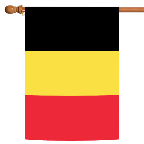 Black and Yellow Belgium Outdoor House Flag 40" x 28"